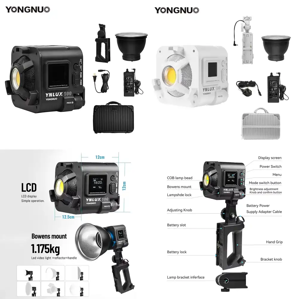 Photography With Lighting - YONGNUO YNLUX100 100W 3200K-5600K Compact Handheld