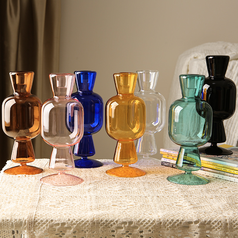 Lighting Glass Photography - Nordic Dual Purpose Glass Candlestick Bud