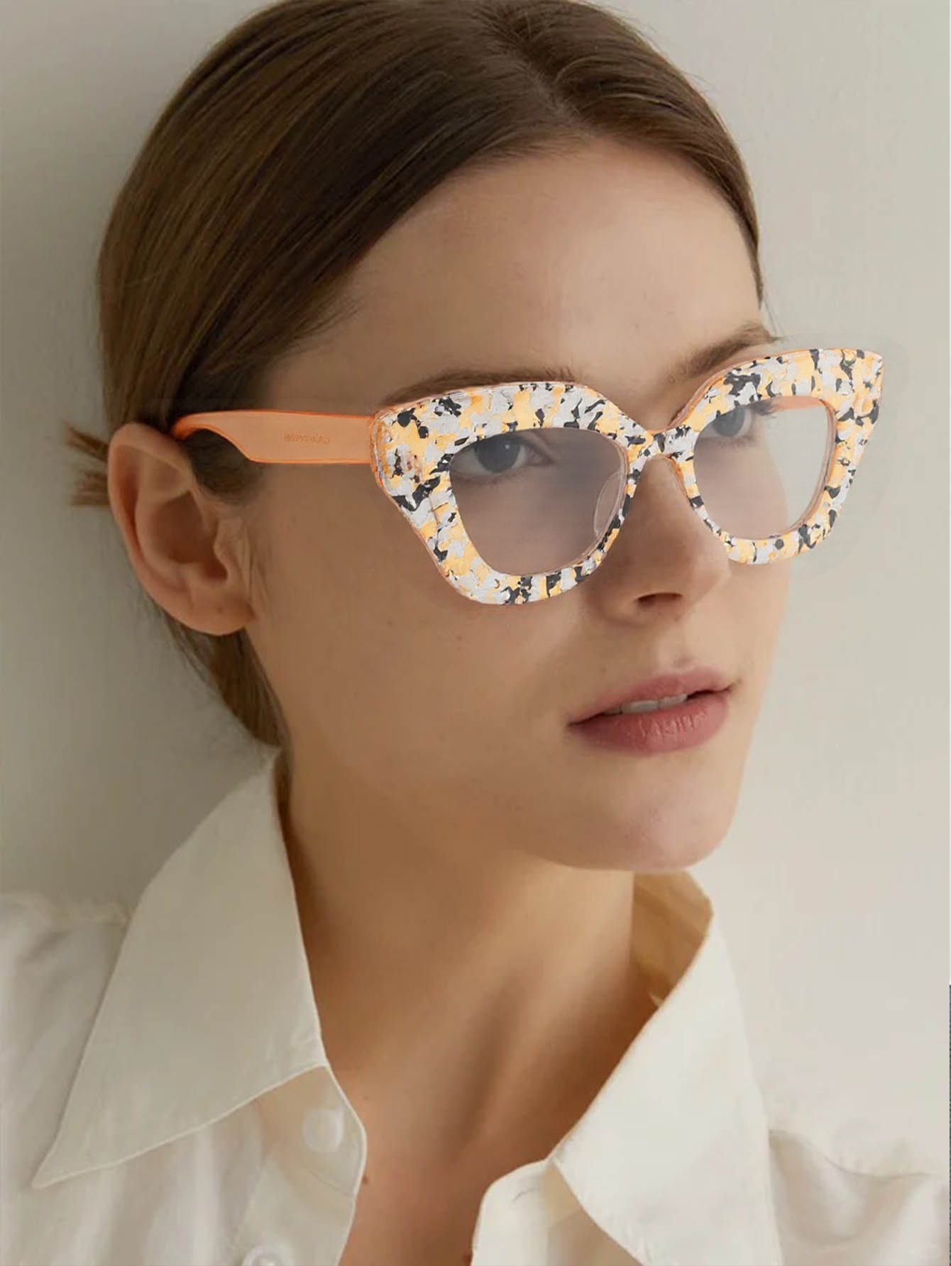 Large Frame Cat-Eye Floral Gla - Lighting Glass Photography recension och pris