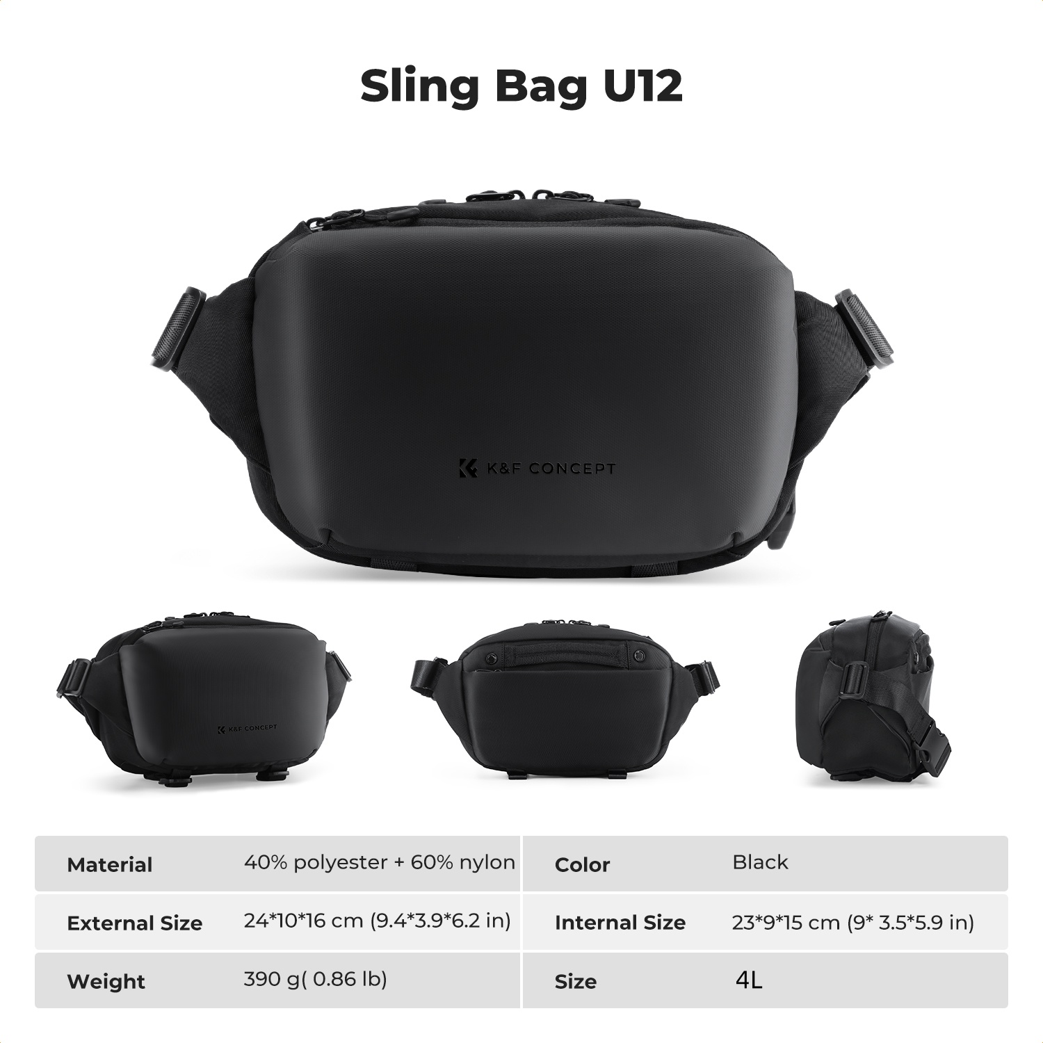 K&F CONCEPT 4L Camera Sling Ba - Photography Lighting Bag recension och pris