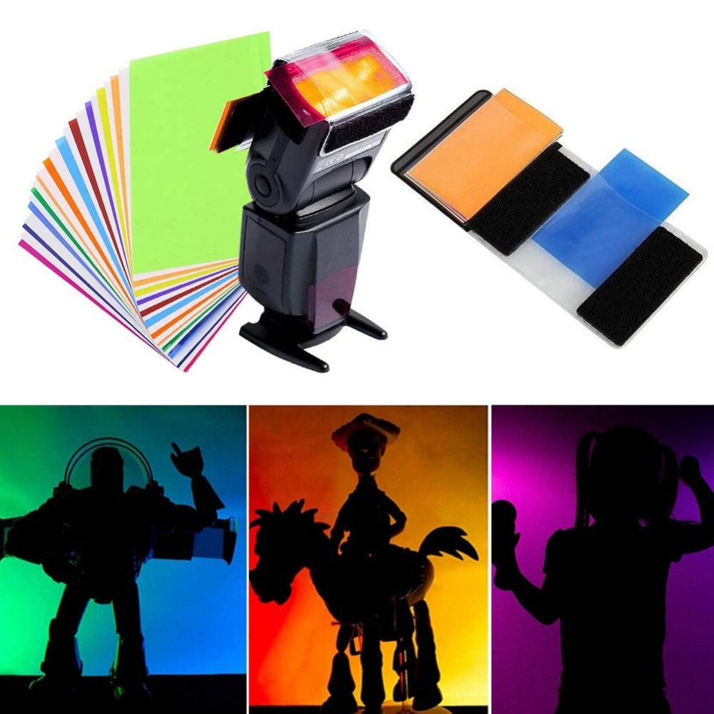 12 Colors Camera Flash Gels Li - Photography Lighting With Flash recension och pris