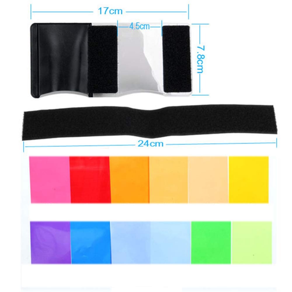 12 Colors Camera Flash Gels Li - Photography Lighting With Flash recension och pris