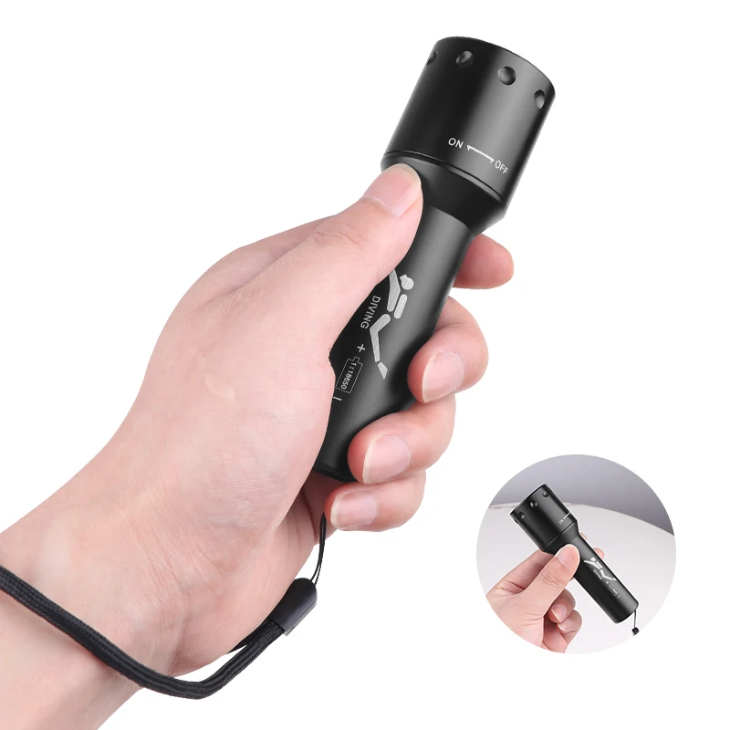 New T6 LED Diving Torch Long-R - Photography With Lighting recension och pris