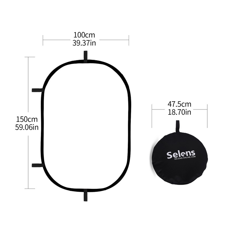 100X150CM Foldable Oval Reflec - Photography Lighting Bag recension och pris